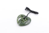 New Zealand Greenstone Heart Koru