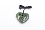 New Zealand Greenstone Heart Koru