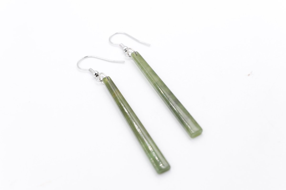 New Zealand Greenstone Drop Earrings