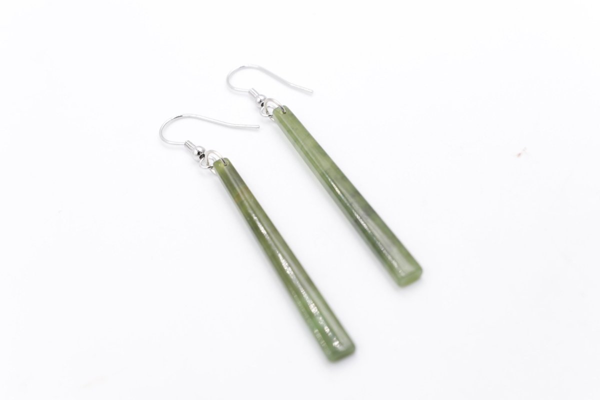 New Zealand Greenstone Drop Earrings