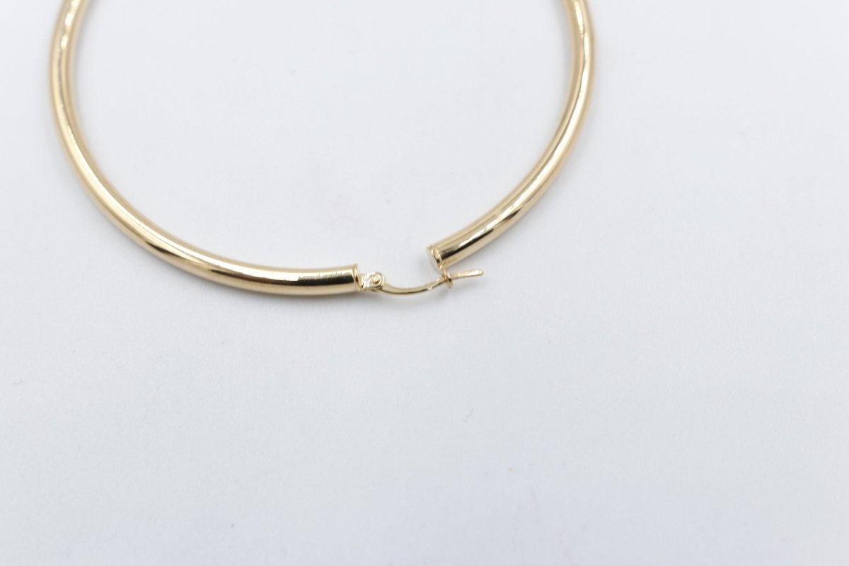 9ct Gold Large 60mm Hoop Earrings 60OBC51/96