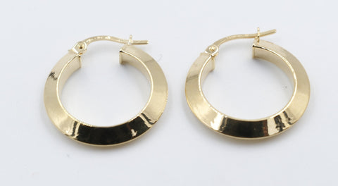 9ct Gold Knife edge Plain Hoops 150BC453/99