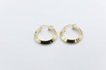 9ct Gold Knife edge Plain Hoops 150BC453/99