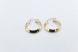 9ct Gold Knife edge Plain Hoops 150BC453/99