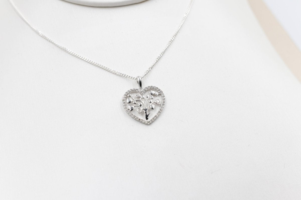 10K White Gold Tree of Life Diamond Pendent