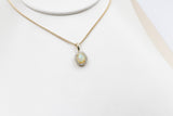 10K Gold Full Opal with Diamonds Pendent