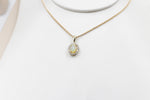 10K Gold Full Opal with Diamonds Pendent