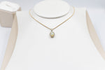 10K Gold Full Opal with Diamonds Pendent