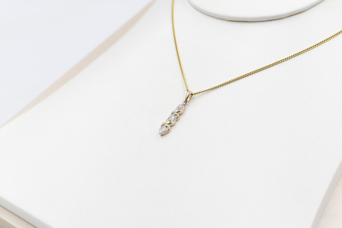 10K Gold Diamond Pendent TDW 0.33ct