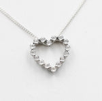 10K White Gold Diamond Pendent TDW 0.08ct