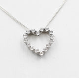 10K White Gold Diamond Pendent TDW 0.08ct