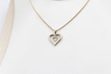 10K Gold Diamond Heart Pendent