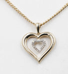 10K Gold Diamond Heart Pendent