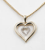 10K Gold Diamond Heart Pendent