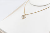 10K Gold Diamond Heart Pendent