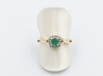 10K Gold Emerald & Diamond Set ring