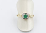 10K Gold Emerald & Diamond Set ring