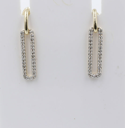 10K Gold Diamond Drop Earrings 0.25ct