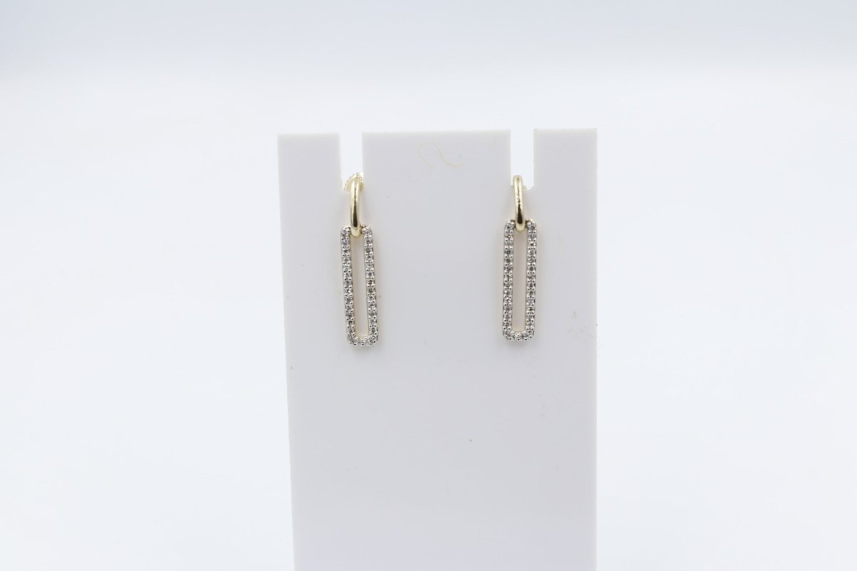 10K Gold Diamond Drop Earrings 0.25ct