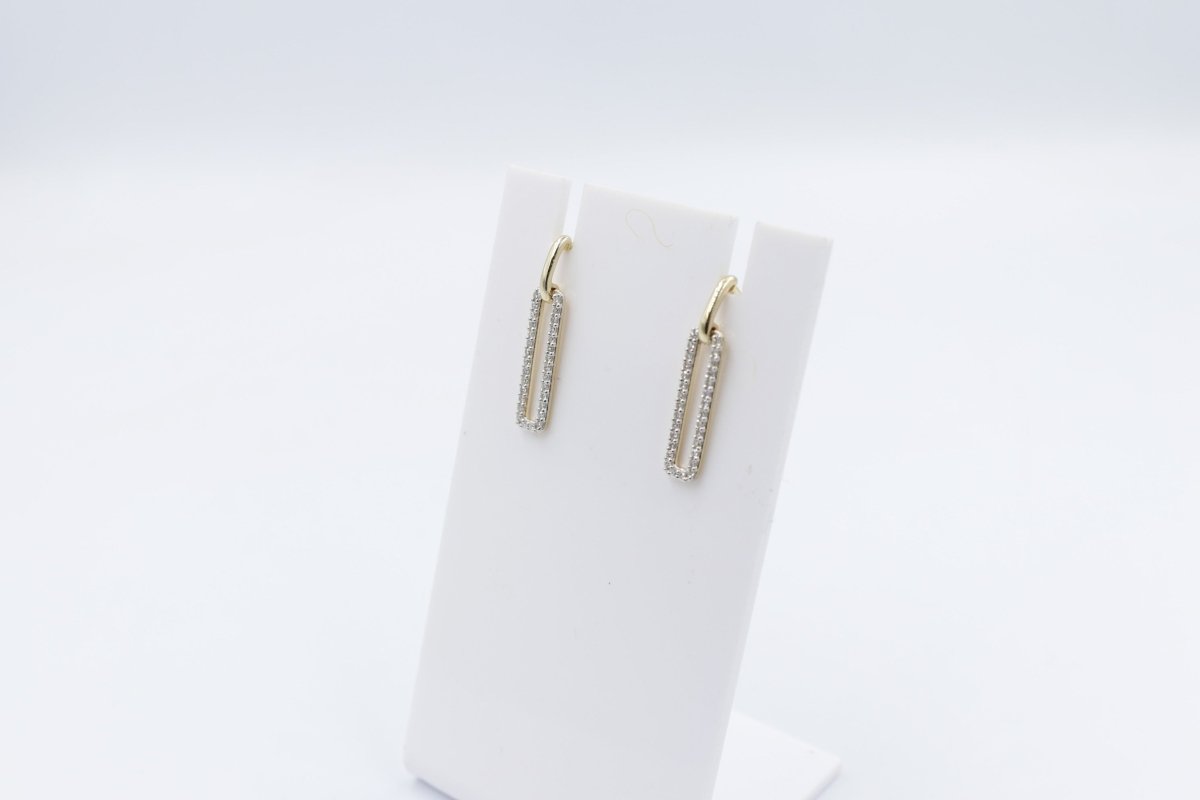 10K Gold Diamond Drop Earrings 0.25ct