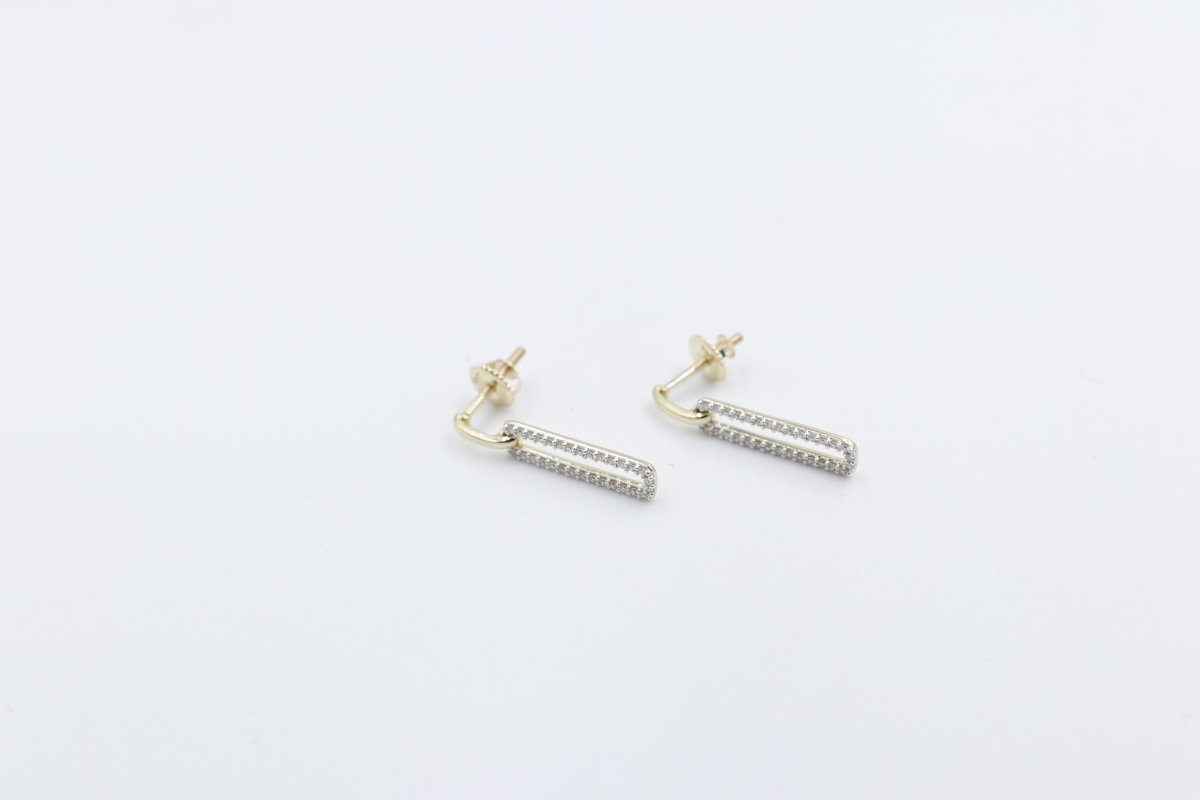 10K Gold Diamond Drop Earrings 0.25ct