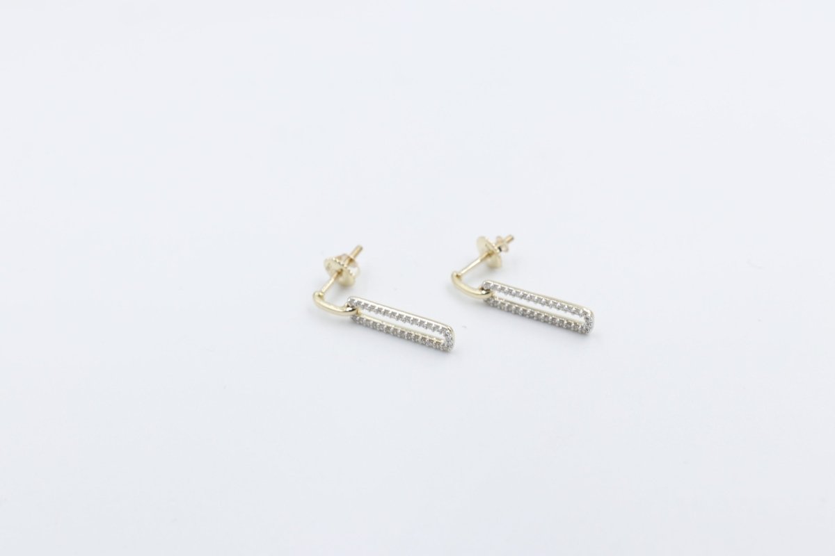 10K Gold Diamond Drop Earrings 0.25ct