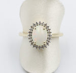 10K Gold Opal & Diamond Set ring