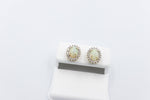 10K Gold Setting with Australian Full  Opal Earrings