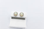 10K Gold Setting with Australian Full  Opal Earrings