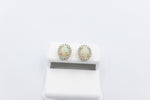 10K Gold Setting with Australian Full  Opal Earrings