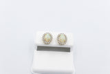 10K Gold Setting with Australian Full  Opal Earrings