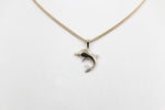 10K Gold Diamond Set Dolphin Pendent