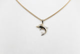 10K Gold Diamond Set Dolphin Pendent