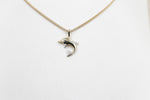 10K Gold Diamond Set Dolphin Pendent