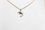 10K Gold Diamond Set Dolphin Pendent