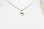 10K Gold Diamond Set Dolphin Pendent