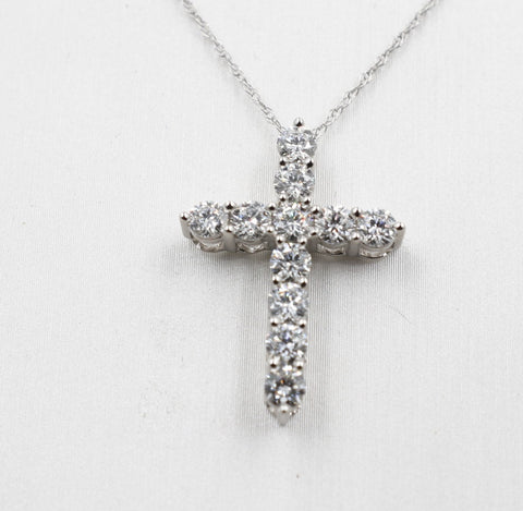 10kt Gold Set 1ct Lab Grown Diamonds Set Cross