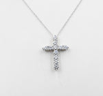 10kt Gold Set 1ct Lab Grown Diamonds Set Cross