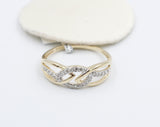 10K Gold Diamond Set Dress Ring TDW 0.10ct