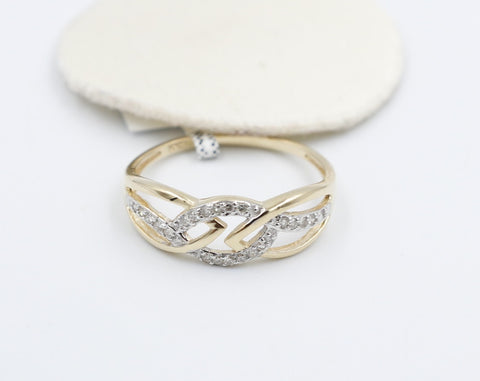 10K Gold Diamond Set Dress Ring TDW 0.10ct