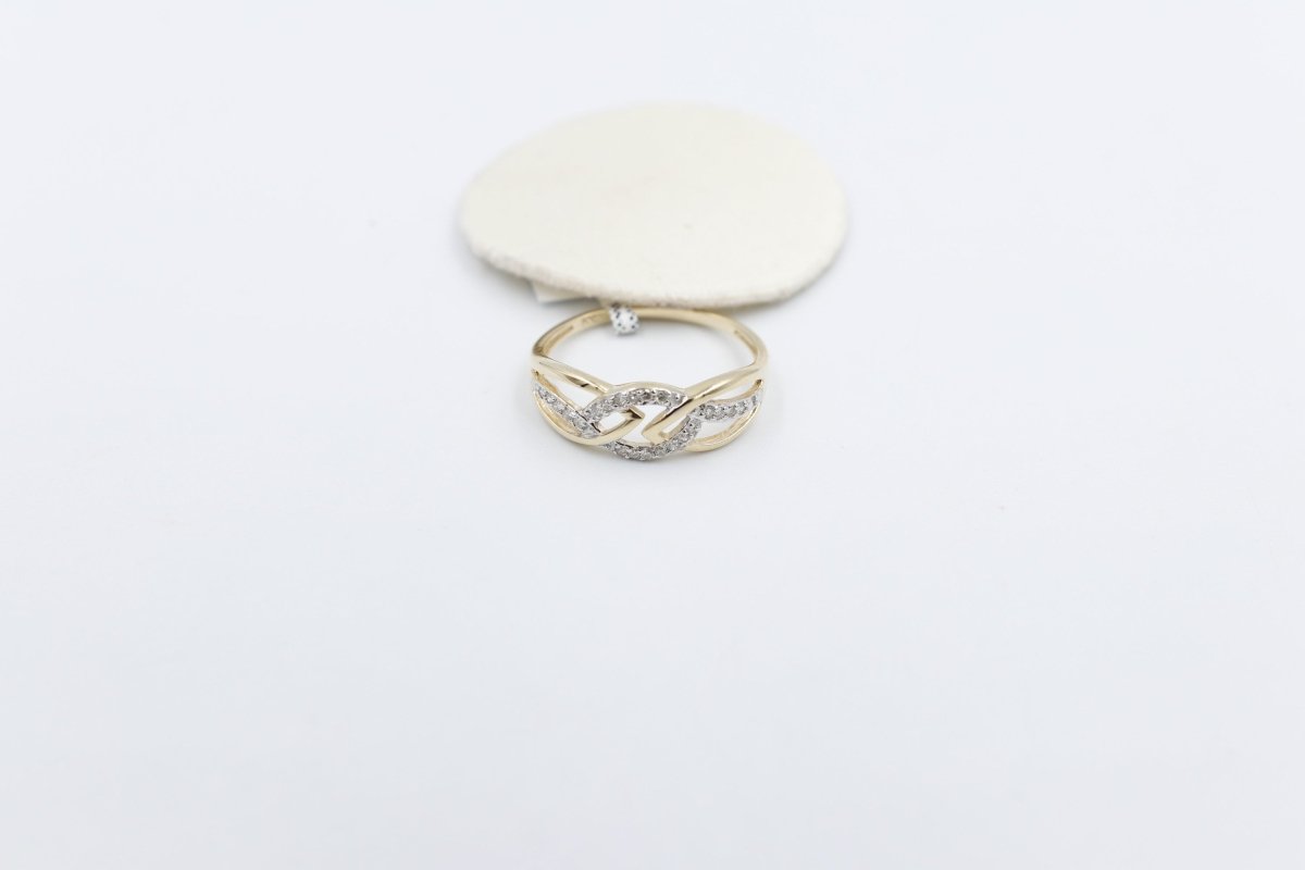 10K Gold Diamond Set Dress Ring TDW 0.10ct