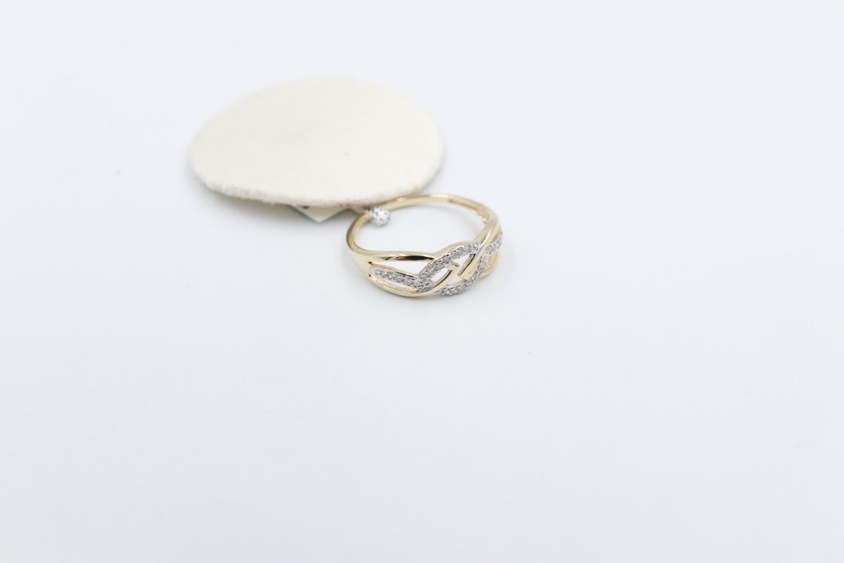 10K Gold Diamond Set Dress Ring TDW 0.10ct