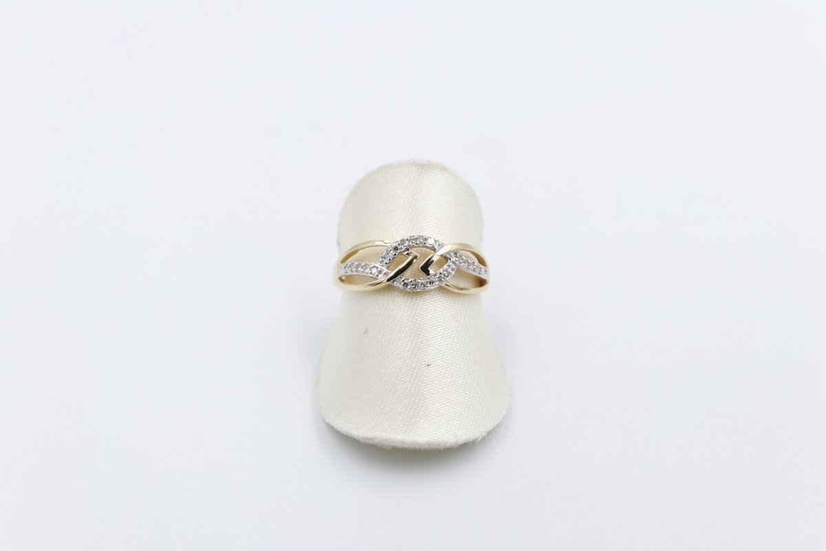 10K Gold Diamond Set Dress Ring TDW 0.10ct