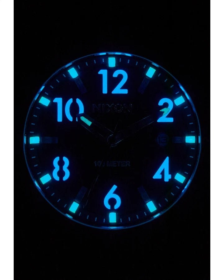 Nixon Smyth 44 Silver Black Watch - A1414-625-00