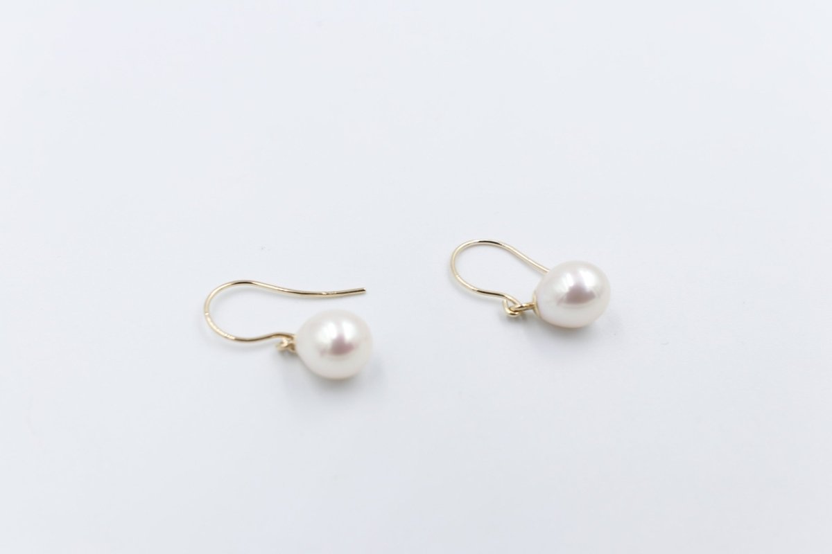 9ct Gold Set Fresh water Pearl Earrings