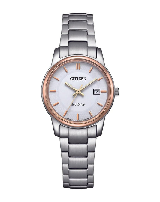 Citizen Ladies Rose-Silver Tone Eco-Drive Watch - EW2319-71A