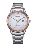 Citizen Mens Rose-Silver Tone Eco-Drive Watch - BM6979-74A
