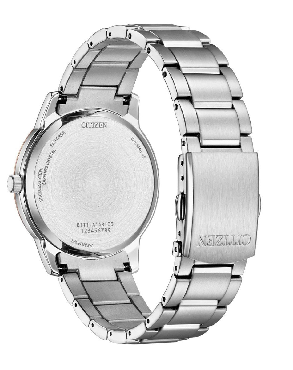 Citizen Mens Rose-Silver Tone Eco-Drive Watch - BM6979-74A
