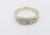 9ct Gold Multi Color Saphhire Stone Ring SYR8103