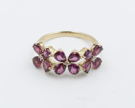 9ct Gold Rhodolite Garnet Ring